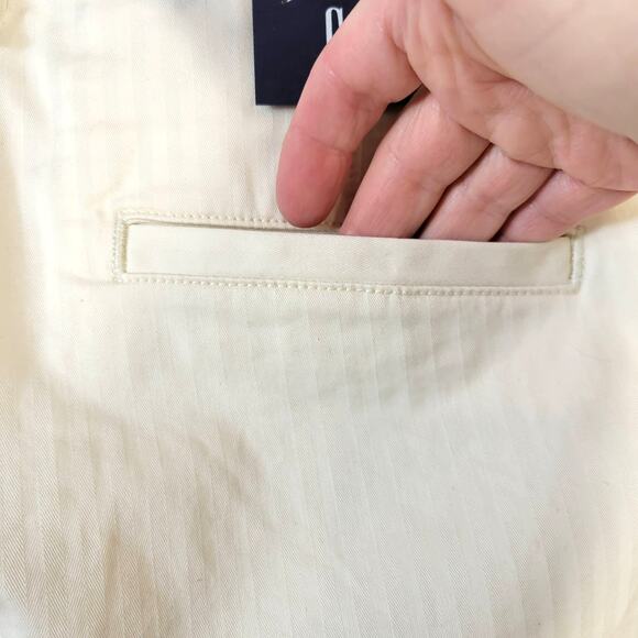 Gap Pants Women's 6 High Rise Straight Khaki Cream Raw Hem Coastal Casual NEW - Picture 4 of 15